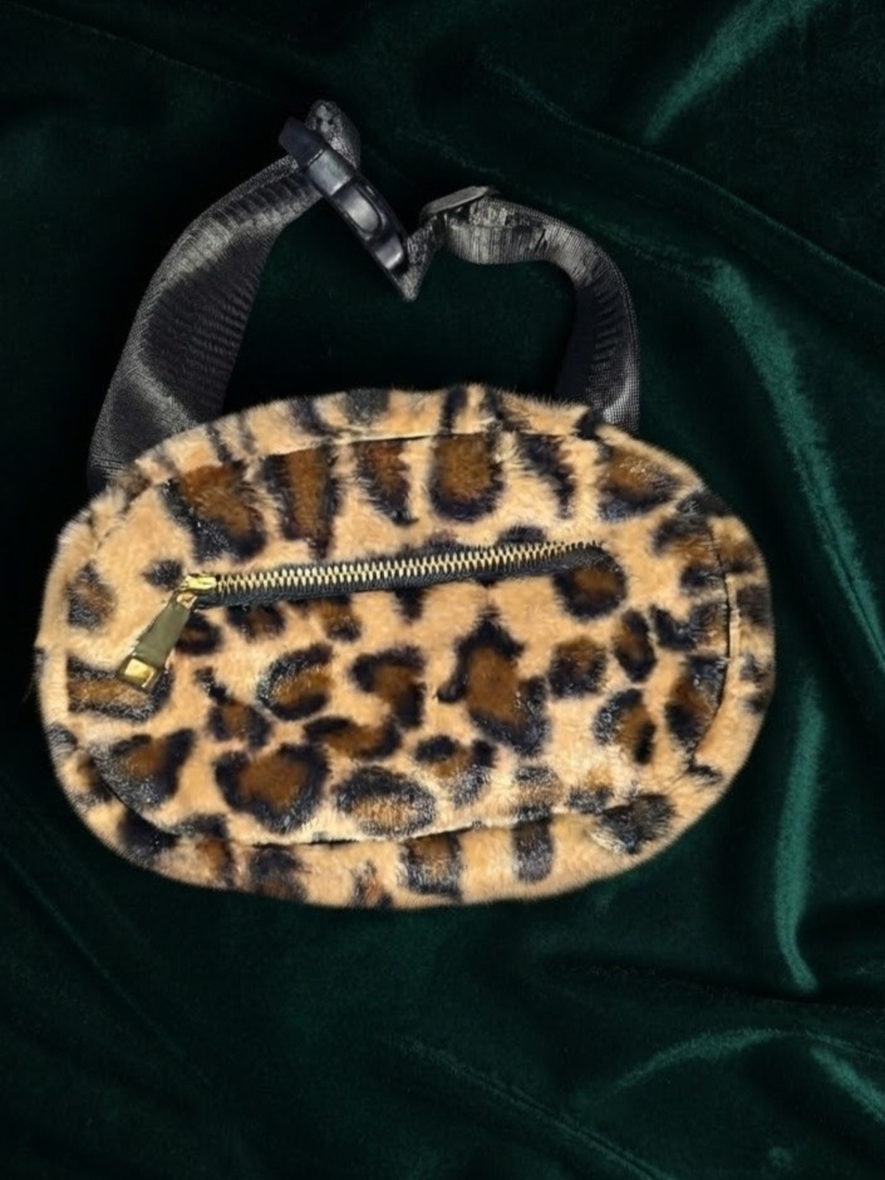 Merona Leopard Print Faux Fur Mini Bag - Brown & Black